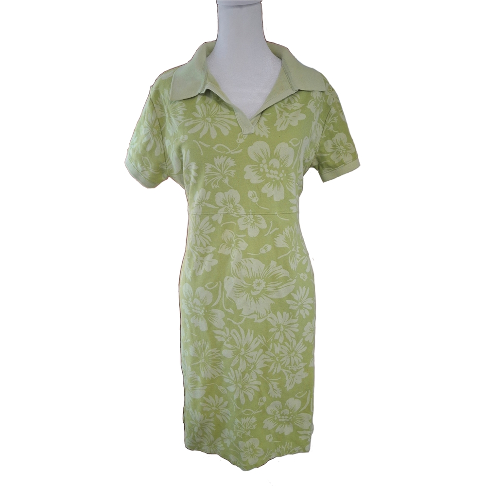 Talbots Green Floral Midi Dress